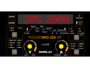 iWeld Pocketmig 235 DP - Kontrollfeld